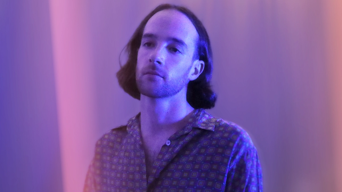 Just Shy in a purple glow