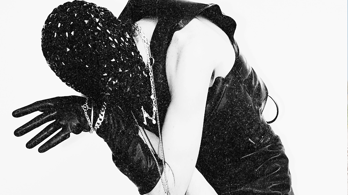 Black and white picture of Street Fever. Black clothes